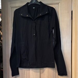 Athleta Black Long Sleeve Collared Shirt